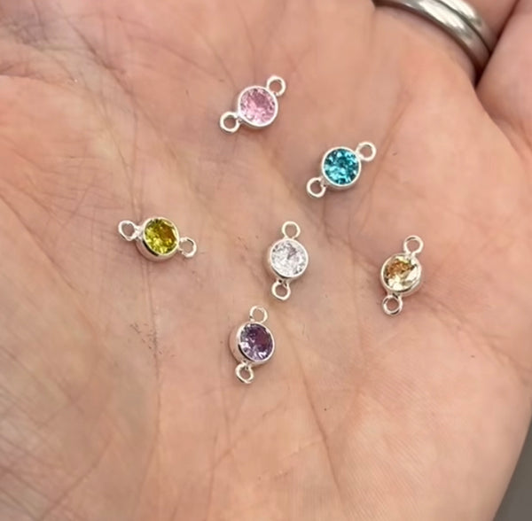 4mm Sterling silver  Connectors charms