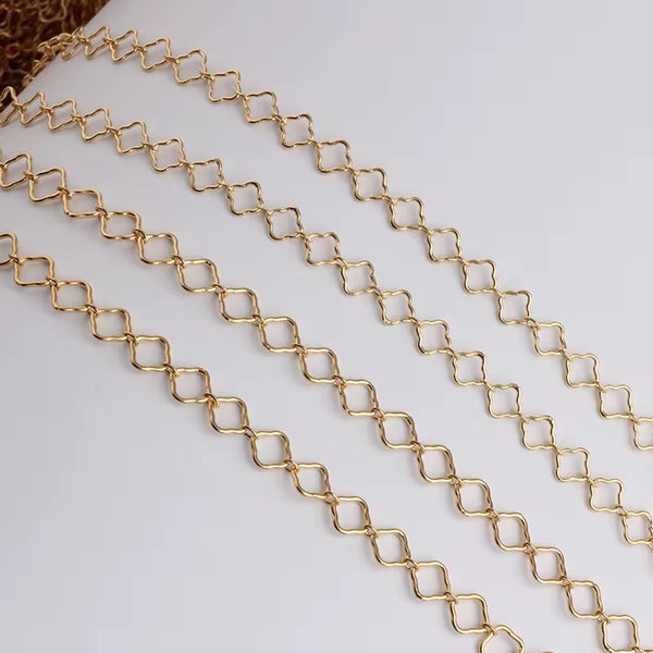 Gold filled clover chain 4.3mm