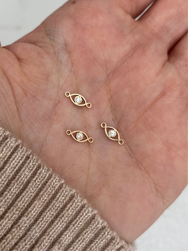 *NEW* Gold Filled Evil Eye Connector