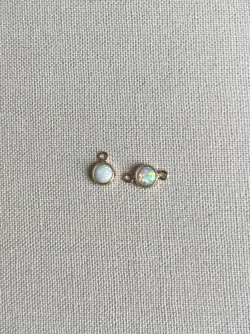 *NEW* 4mm Gold Filled Opal Charm dangly