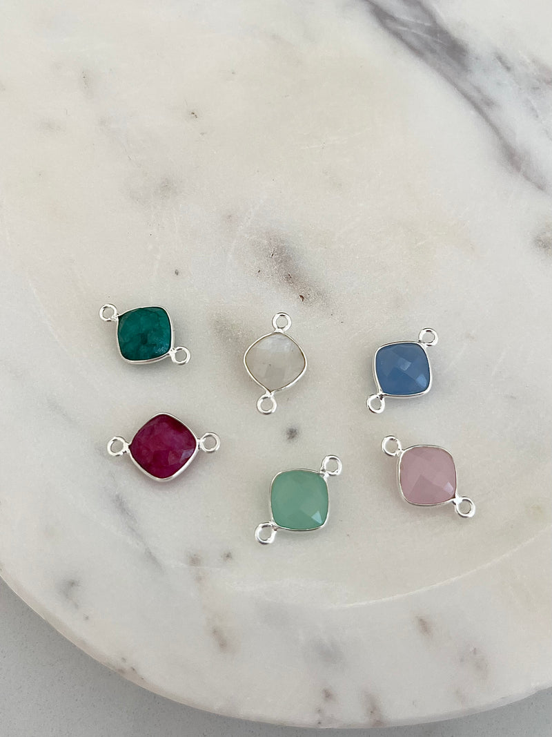 *NEW* 925 Sterling Cushion Bezel 4mm Connector (Exclusive)