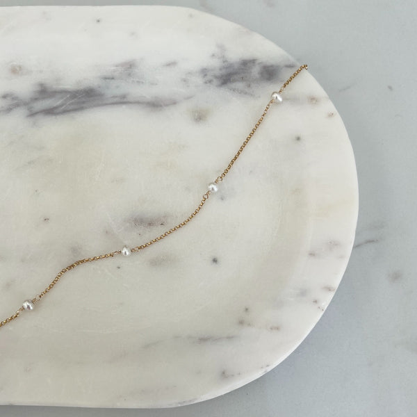 Gold Filled Pearl 1.3mm rolo chain