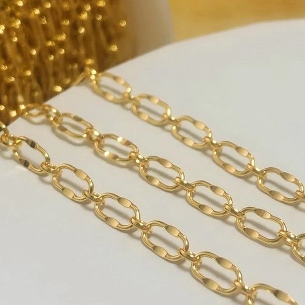 *NEW* Chunky ‘Flora’ gold filled chain 3.5mm (1 METRE)