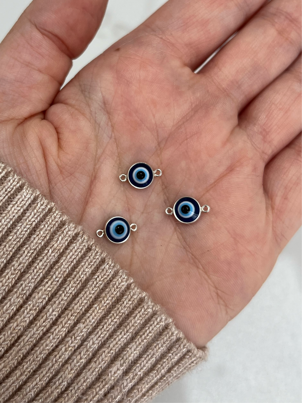 *NEW* Sterling Silver blue eye Connector