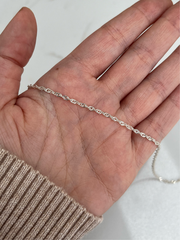 *NEW* Sterling Silver Diamond twist chain