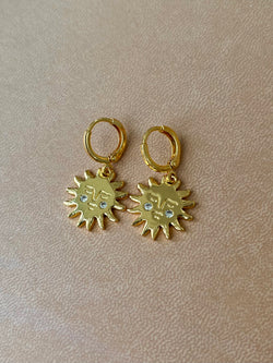 NEW Soleil 14k Gold Plated Huggie earrings