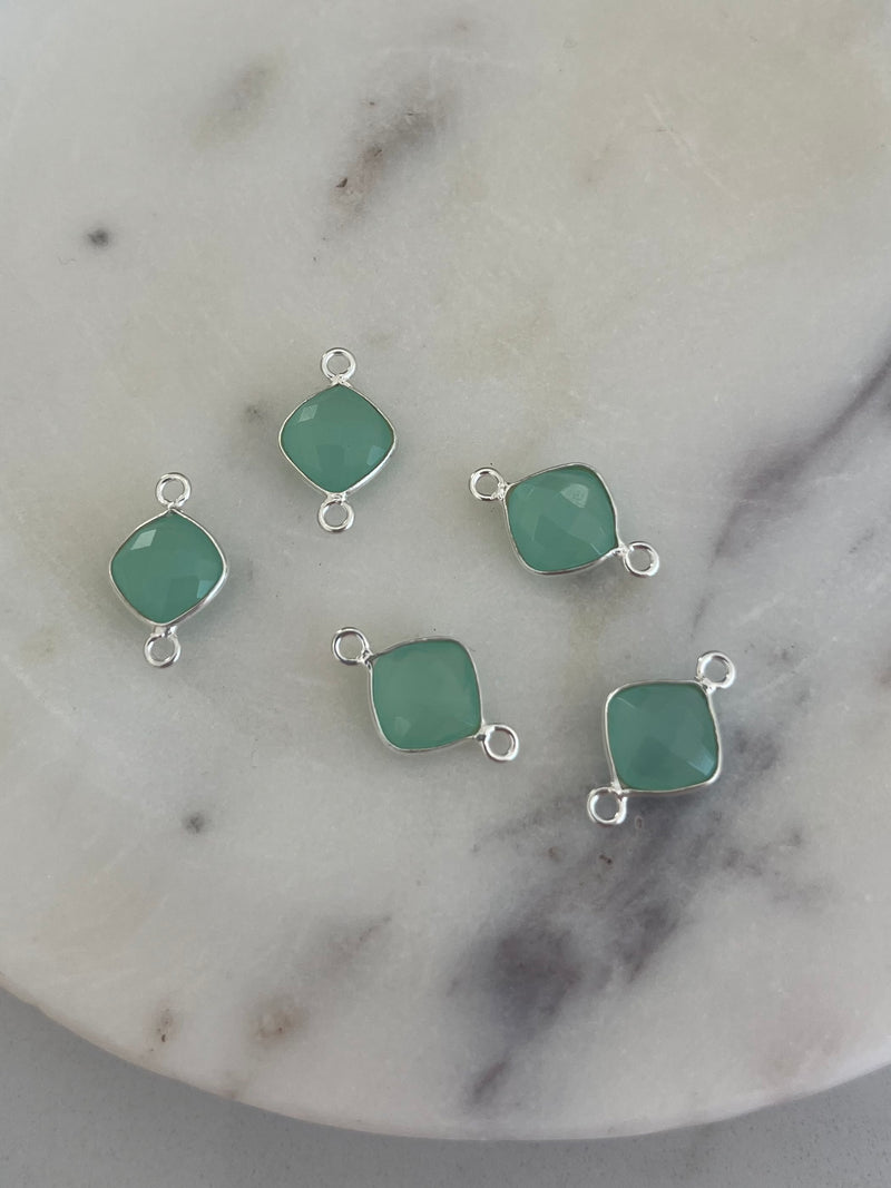 *NEW* 925 Sterling Cushion Bezel 4mm Connector (Exclusive)