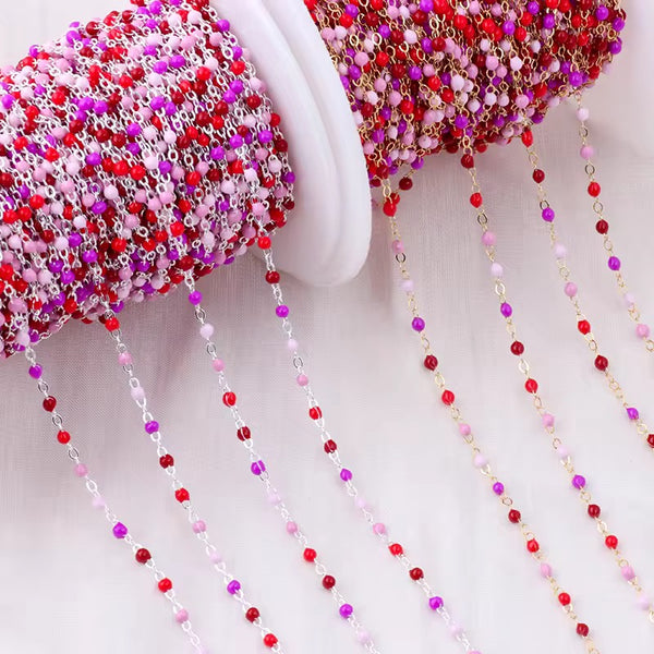 1.5mm Maeva Enamel Cable chain (sterling silver and gold filled)