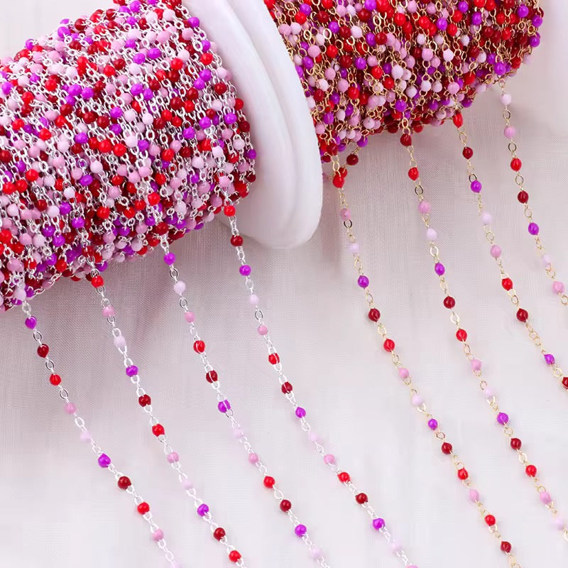1.5mm Maeva Enamel Cable chain (sterling silver and gold filled)