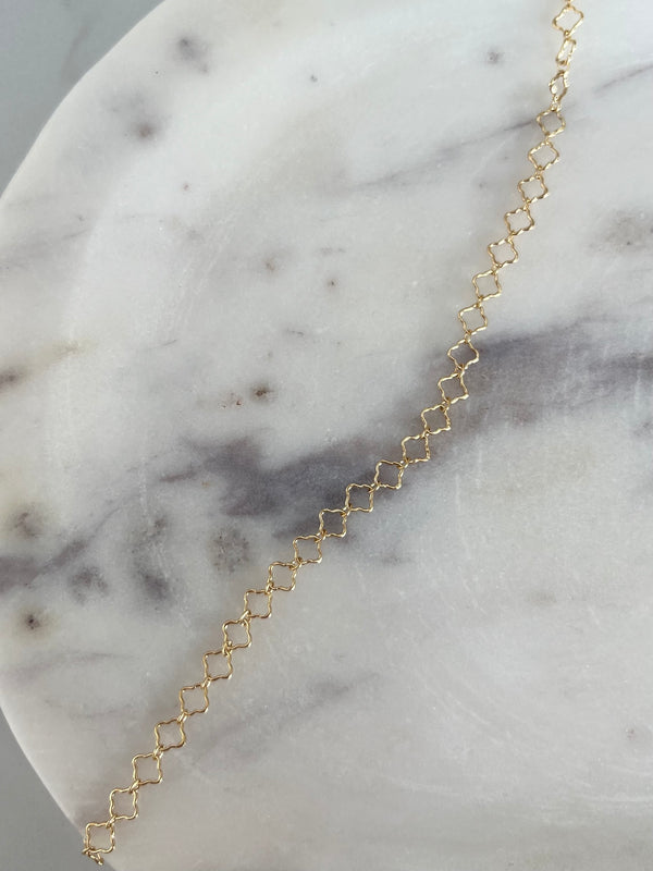 Gold filled clover chain 4.3mm