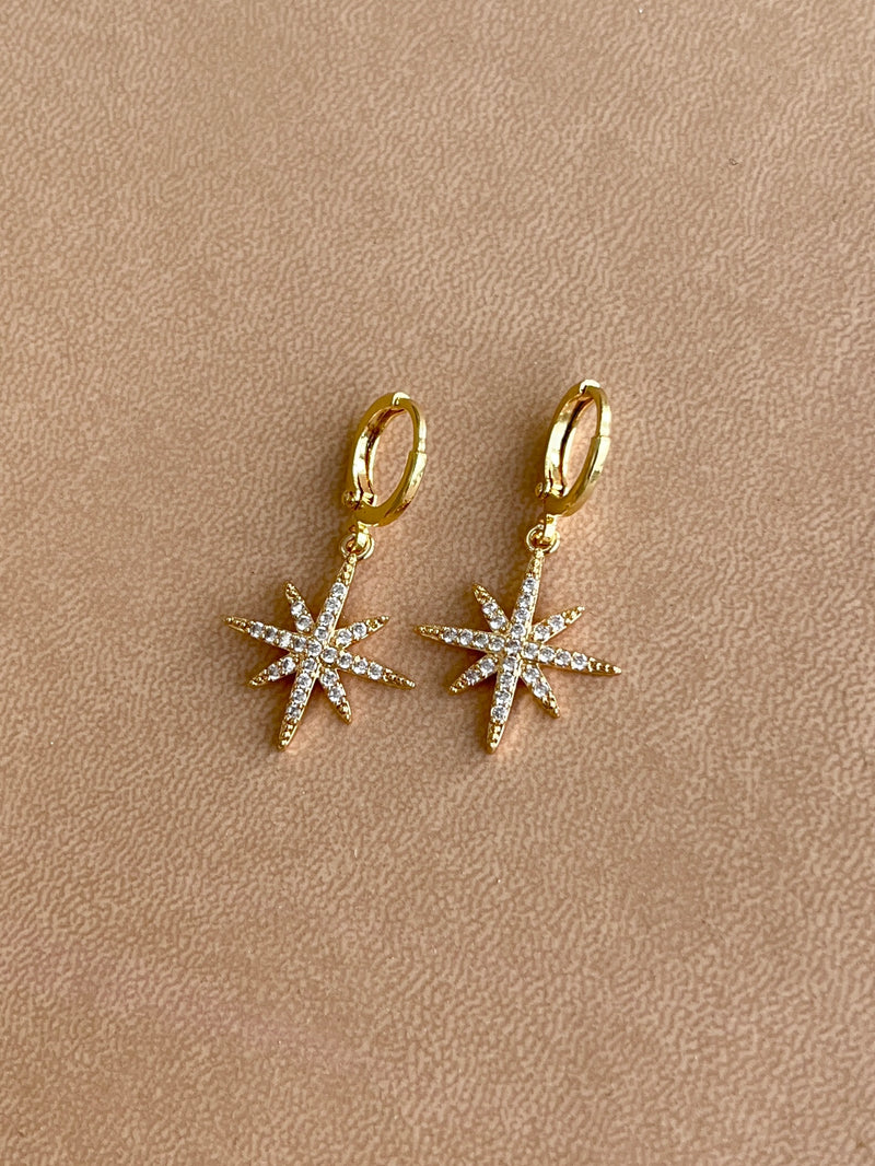 NEW Starlight 14k Gold Plated Huggie earrings