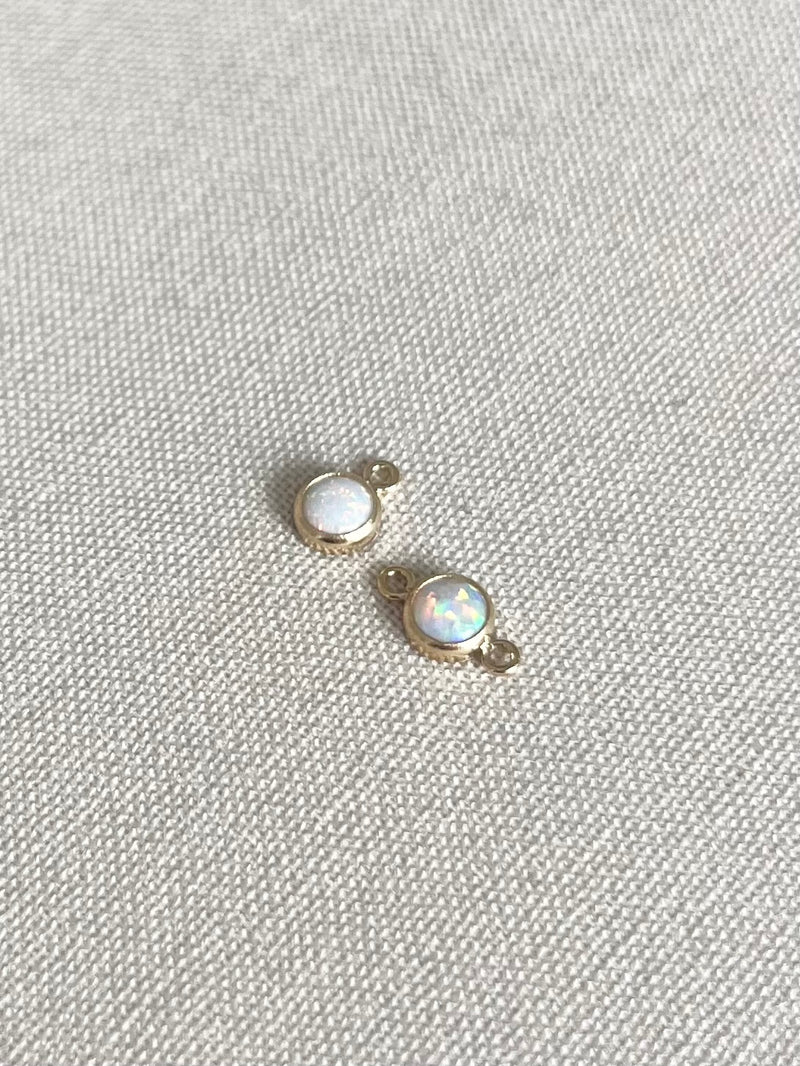 *NEW* 4mm Gold Filled Opal Charm dangly