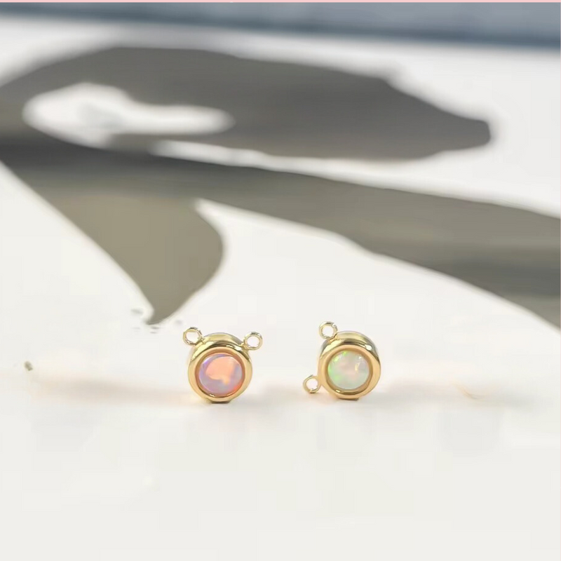 *NEW* 6mm Gold filled Mickey Opal Connector