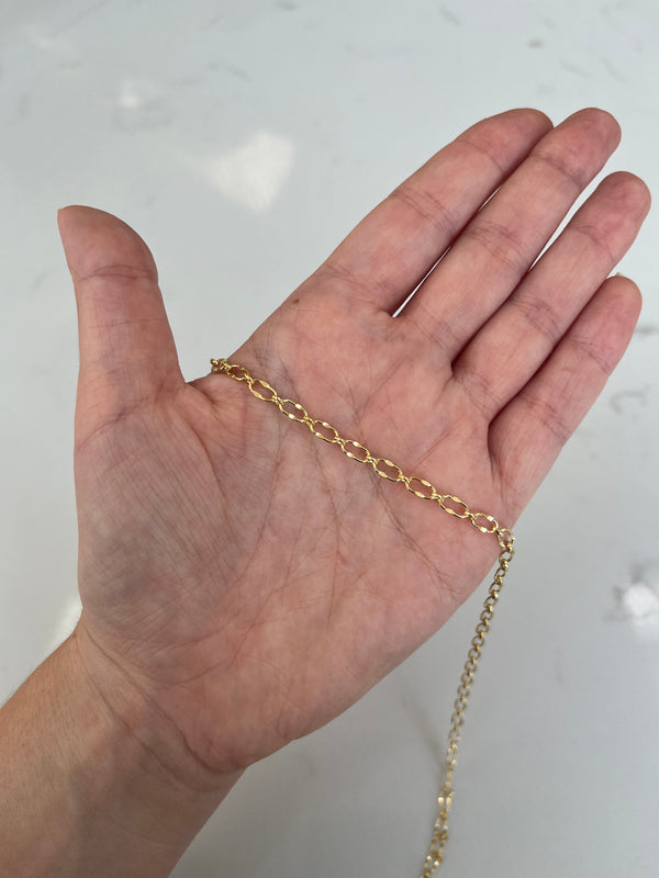 *NEW* Chunky ‘Flora’ gold filled chain 3.5mm (1 METRE)