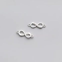 *New* Sterling Silver Crystal Infinity connector