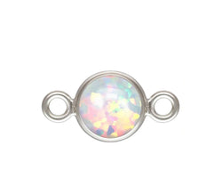 Luxury Sterling Silver Opal Charm