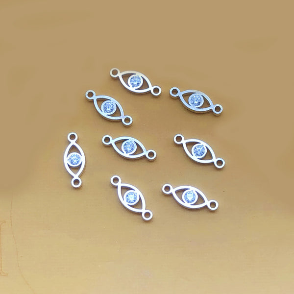 *NEW* Sterling Silver Evil Eye Connector