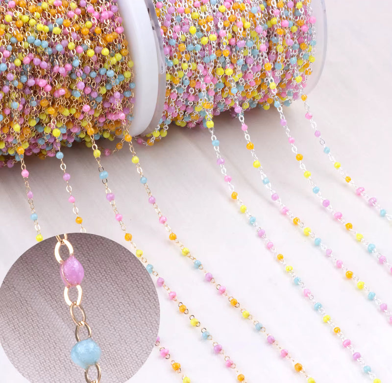 1.5mm Serena Enamel Cable chain (sterling silver and gold filled)