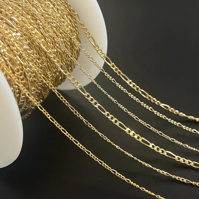 Gold Filled figaro Chain 1.5mm (1 METRE)