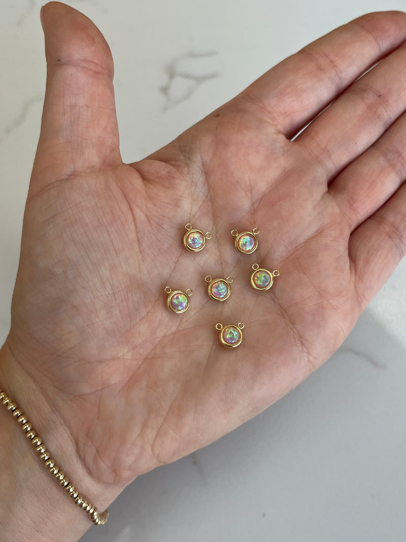 *NEW* 6mm Gold filled Mickey Opal Connector