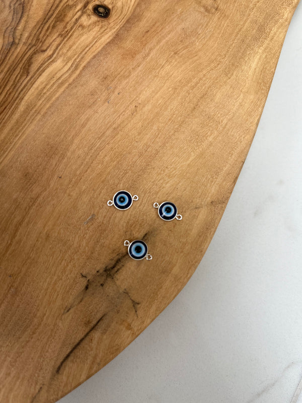 *NEW* Sterling Silver blue eye Connector