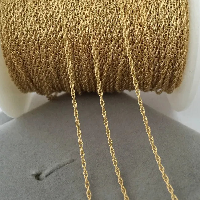 Gold Filled Rope Chain 1.63mm (1 METRE)
