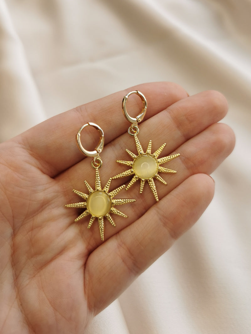 Golden Sun - 14k Gold Plated Huggie earrings