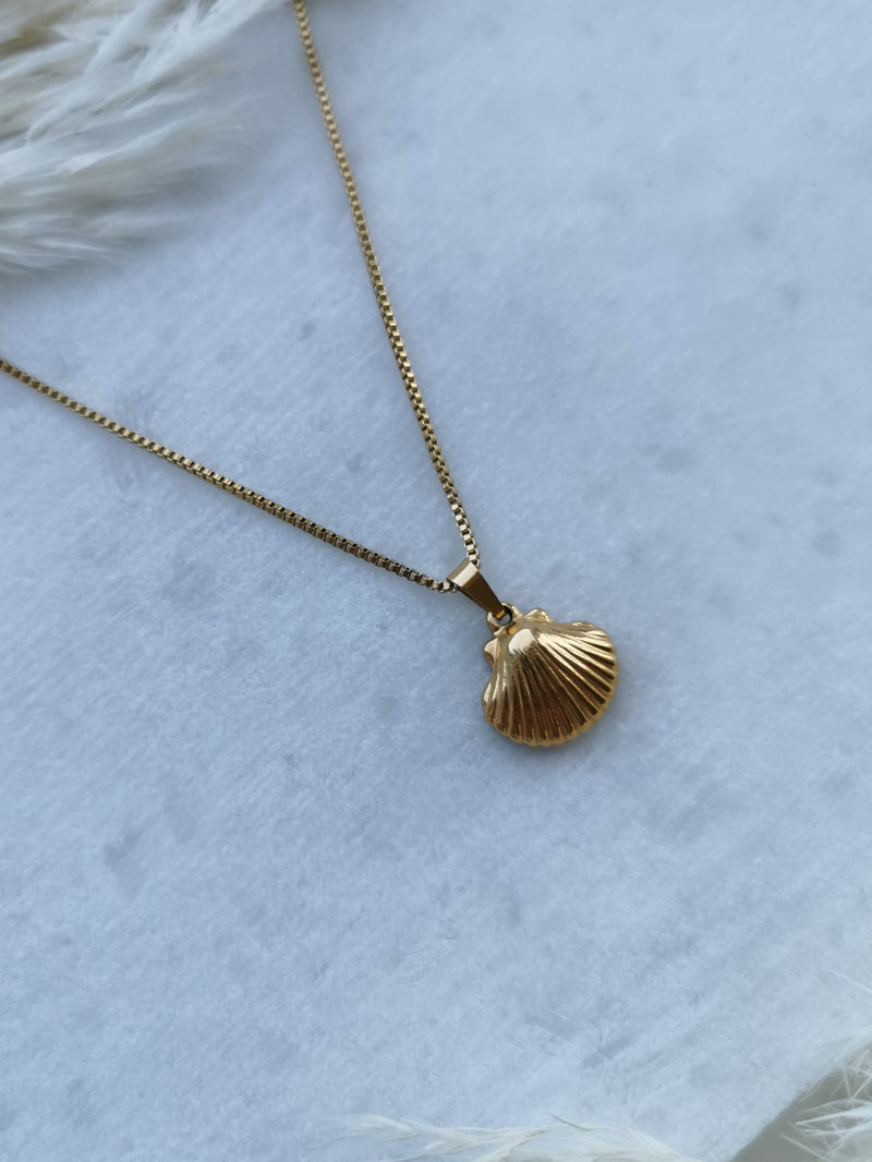 Sun & Sea Custom Gold Plated Necklace (Starfish, Shell, Horn, Sun)