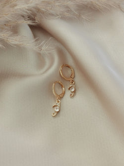 Mini Seahorses - 14k Gold Plated Huggie earrings