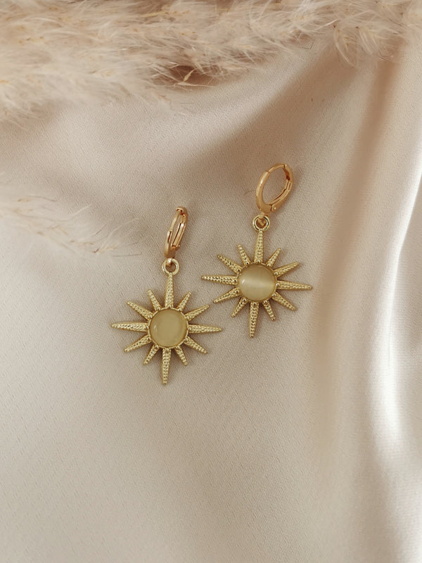 Golden Sun - 14k Gold Plated Huggie earrings