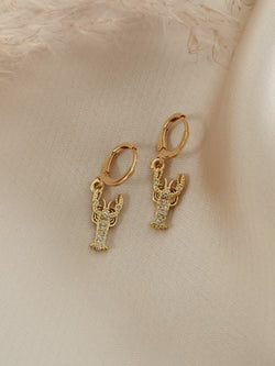 Lobster Lovin' - 14k Gold Plated Huggie earrings