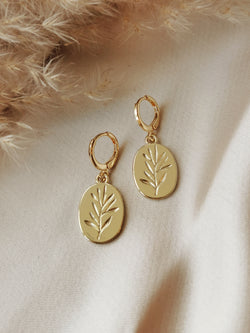 Fleur - 14k Gold Plated Huggie earrings